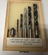 Brocas de serra de cabeça de coroa com cinco escareadores de cortador, usado comprar usado  Enviando para Brazil