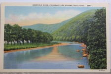 Cartão postal antigo vintage Massachusetts MA Mohawk Trail Park Deerfield River PC, usado comprar usado  Enviando para Brazil