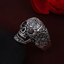 Anello teschio fiori usato  Vercelli