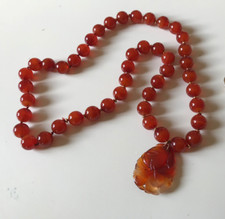 Collana corniola naturale usato  Roma