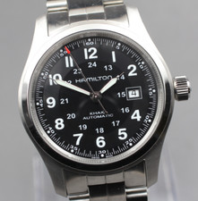 Usado, [Quase em perfeito estado] Hamilton cáqui H706050 42mm mostrador preto data relógio automático masculino comprar usado  Enviando para Brazil