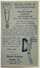 Cartão postal publicitário vintage estetoscópio Illinois Surgical Supply Company comprar usado  Enviando para Brazil