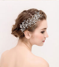 Silver diamante headpiece for sale  HULL
