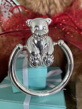 Bolsa Tiffany&Co urso giratório bebê chocalho amarração prata esterlina caixa urso grátis! comprar usado  Enviando para Brazil