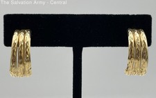 hoop earrings triple gold for sale  Detroit