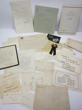 Etiquetas de flores funerarias Adolphus Busch 1913, letras y botón conmemorativo segunda mano  Embacar hacia Mexico