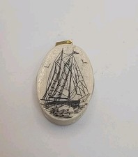 Vintage scrimshaw pendant for sale  Lakeland