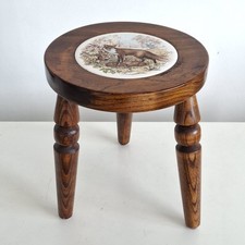 Oak milking stool for sale  BURNLEY