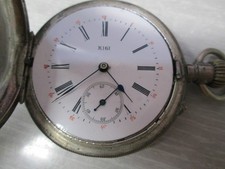 Relógio de bolso masculino vintage RIGI 800 prata não funcionando, usado comprar usado  Enviando para Brazil