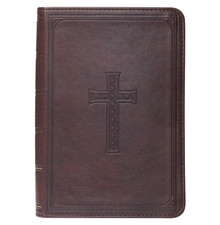 Usado, Dark Brown Faux Leather Large Print Compact King James Version Bible comprar usado  Enviando para Brazil