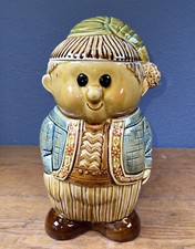 Vintage 60s 70s Glazed Cookie Jar “Laurel” or Alpine Man 11.5” Japan Rare  comprar usado  Enviando para Brazil