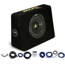 Gabinete de subwoofer Kicker 44TCWC104 10" CompC carregado e kit de instalação de áudio veicular, usado comprar usado Gabinete de subwoofer Kicker 44TCWC104 10" CompC carregado e kit de instalação de áudio veicular, usado comprar usado  Enviando para Brazil