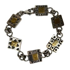 Pulseira painel quadrado prata esterlina ouro 14k modernista pesado sudoeste navajo comprar usado Pulseira painel quadrado prata esterlina ouro 14k modernista pesado sudoeste navajo comprar usado  Enviando para Brazil