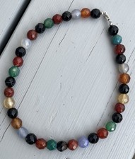 Edelsteinkette silberverschlus gebraucht kaufen  Bellenberg
