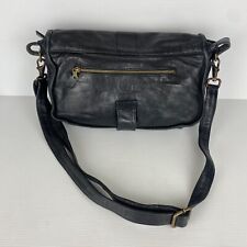 Usado, Bolsa de ombro Wanderers Travel Co feminina preta couro granulado dobrável comprar usado  Enviando para Brazil