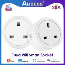 20A Tuya Smart WiFi Plug Monitor de Energia Alexa Google Home Soquete Reino Unido comprar usado  Enviando para Brazil