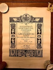 Eisteddfod prize certificate for sale  NORTHAMPTON