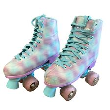 Patins femininos tamanho 6 juvenil 5 lavanda azul-petróleo falso tieDye Athleisure Ruthfot comprar usado  Enviando para Brazil