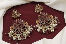 Maroon earrings traditional for sale  BARNET