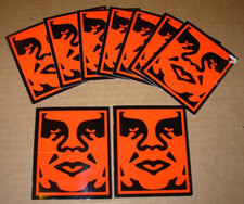 Adesivo SHEPARD FAIREY Obey Giant 2.5X3" RED OBEY 10 peças de pôster impresso C comprar usado  Enviando para Brazil