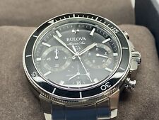 Usado, Relógio masculino Bulova 98B272 Marine Star cronógrafo quartzo WR200M mostrador preto 45mm comprar usado  Enviando para Brazil