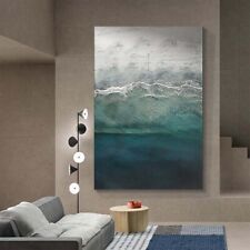 Mural de lona verde feito à mão arte de parede abstrata decoração pintura a óleo moderno comprar usado  Enviando para Brazil