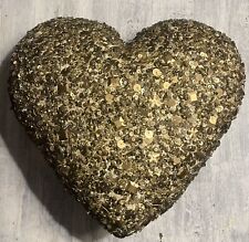 Gold sequinned heart for sale  SUTTON