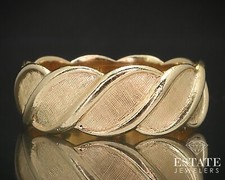 Anel feminino modernista retrô ouro amarelo 14k forma livre 3,2 g i17189b comprar usado  Enviando para Brazil