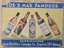 1940s LAVIN BACARDI DESTILLERY COMPANY RUM COR PAPELÃO PUBLICIDADE ORIGINAL, usado comprar usado  Enviando para Brazil