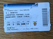 Benfica liverpool 2005 for sale  LIVERPOOL