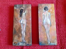 Lot peintures panneau d'occasion  Pont-sur-Yonne