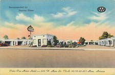 Cartão postal de linho ocupação hotel Peter Pan Mesa Arizona década de 1940 25-3941 comprar usado  Enviando para Brazil