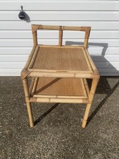 Vintage rattan bambusowy stolik nocny na sprzedaż  Wysyłka do Poland