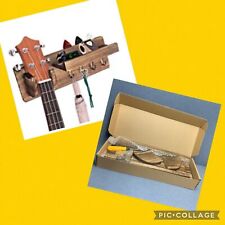 NEW Wooden Guitar Holder Wall Mount Bracket Hanger Pick Shelf Screwdriver Music, usado comprar usado  Enviando para Brazil