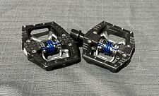 Crankbrothers Double Shot 2 pedais híbrido meio plano meio clipe preto/azul 399g comprar usado  Enviando para Brazil