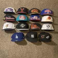 Lote de 15 chapéus Snapback esportivos usados Mitchell Ness New Era MLB NFL NBA Script Kings, usado comprar usado  Enviando para Brazil