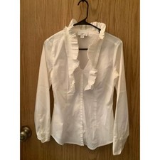 Usado, linda camisa de trabalho branca com babado comprar usado  Enviando para Brazil