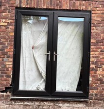 Black upvc french for sale  LUTON