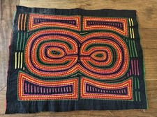 Vintage Kuna Mola Costurado à Mão Aplique Reverso Panamá Rickrack Geométrico 5 Camadas comprar usado  Enviando para Brazil