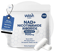 NAD+ 90 cápsulas ribosídeo de nicotinamida 900mg NAD+ reparo de DNA antienvelhecimento 98,5% comprar usado  Enviando para Brazil