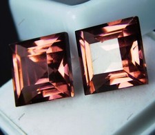 Usado, Par de pedras preciosas soltas corte quadrado safira Padparadscha natural 17,30 quilates CERTIFICADO comprar usado  Enviando para Brazil