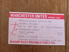 Ticket 1989 manchester for sale  DUNMOW