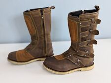 Botas de moto Icon Elsinore de cuero marrón - EE. UU. para hombre 10 segunda mano  Embacar hacia Argentina