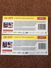 Coupons pack tena for sale  GREAT YARMOUTH