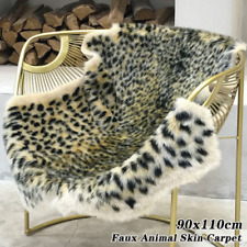 Tapete com estampa de leopardo pele sintética tapete de área peludo estampado animal decoração de quarto comprar usado  Enviando para Brazil