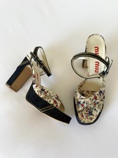 Usado, Salto plataforma Miu Miu vintage denim floral 37 comprar usado  Enviando para Brazil