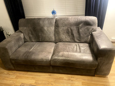 Settee sofa leather for sale  ST. HELENS