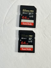 Cartão SD 2-Sandisk Extreme Pro 64gb 95 mb/s SDXC UHS-I V30 U3 classe 10 comprar usado  Enviando para Brazil