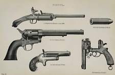 Pistola Colt e revólver dos EUA etc - Impressão Enciclopédia Nacional c1885 comprar usado  Enviando para Brazil