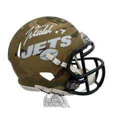 Mini capacete de futebol americano Justin Fields autografado New York Jets camuflado - BAS comprar usado  Enviando para Brazil